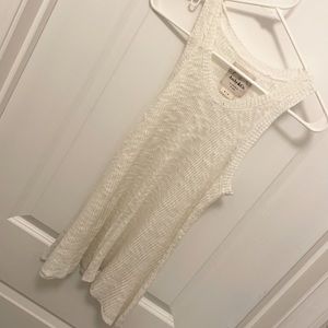 White knit racerback